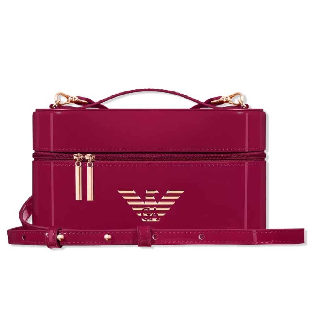 Emporio Armani Magenta Patent Vanity Crossbody Bag